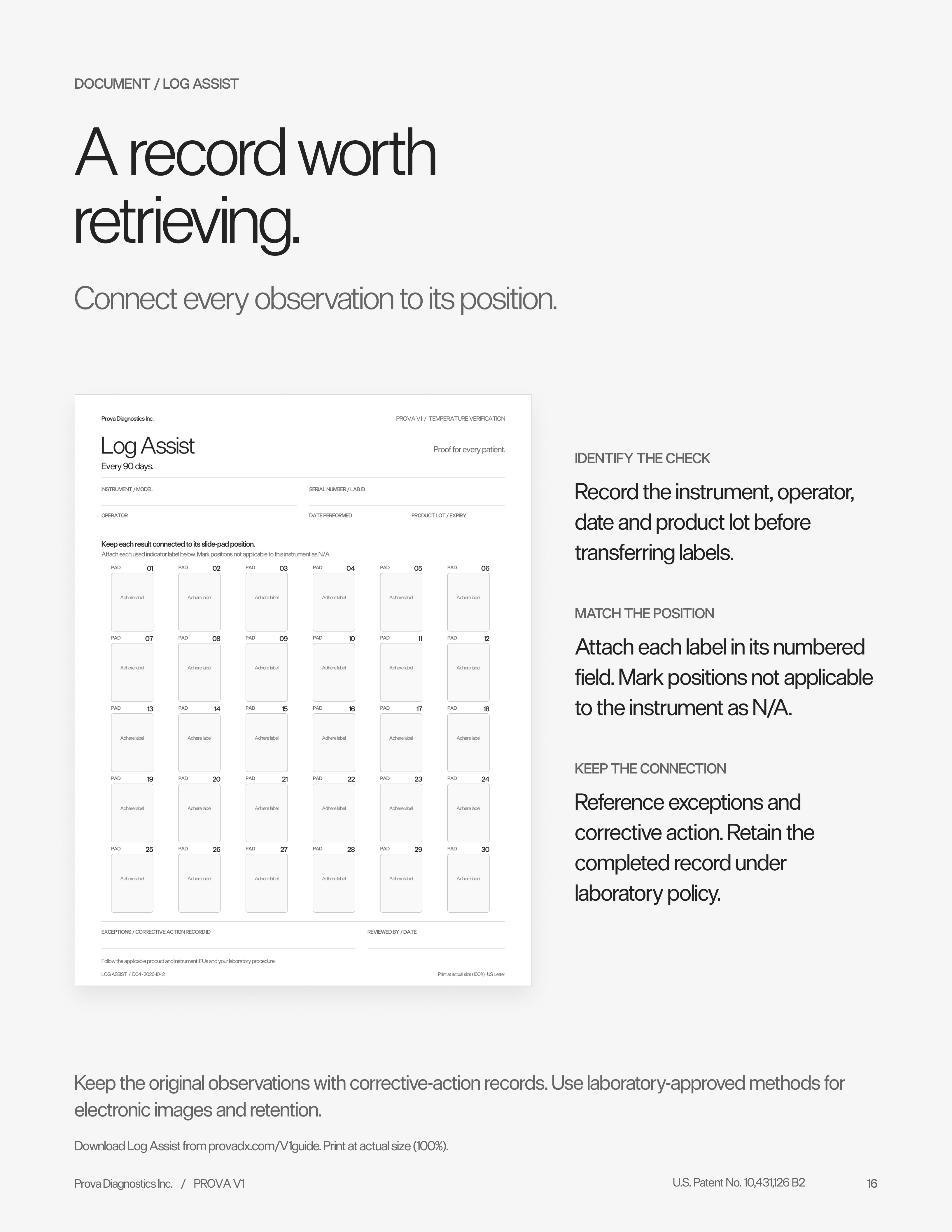 Booklet page 16: Log Assist